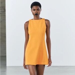 Zara Vibrant Orange Mini Dress